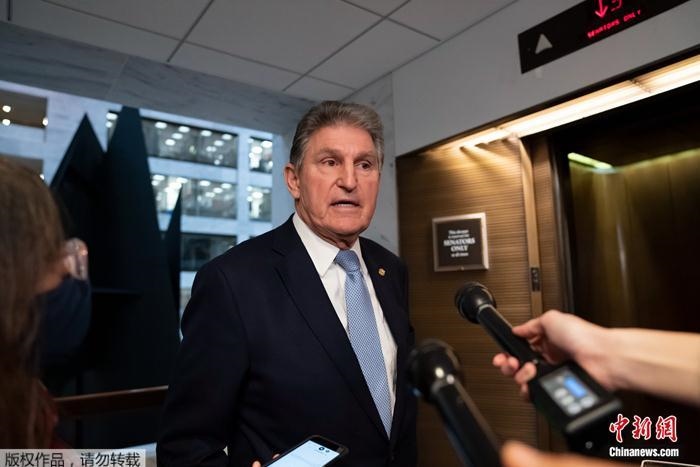 資料圖：美國民主黨籍參議員曼欽。