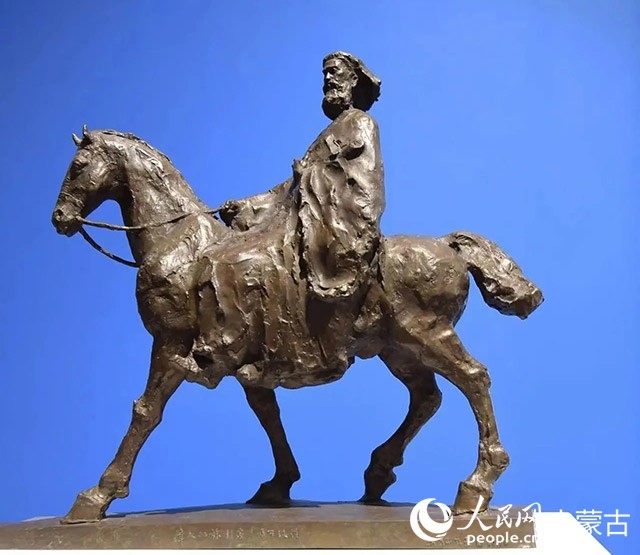 吳為山作品《馬可波羅》。人民網(wǎng)記者 富麗娟攝