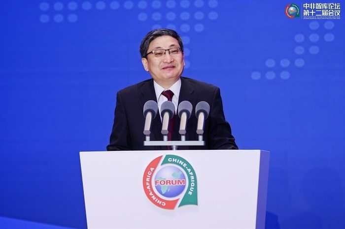 中國(guó)政府非洲事務(wù)特別代表劉豫錫在中非智庫(kù)論壇第十二屆會(huì)議開幕式上發(fā)表致辭。浙江師范大學(xué)非洲研究院供圖