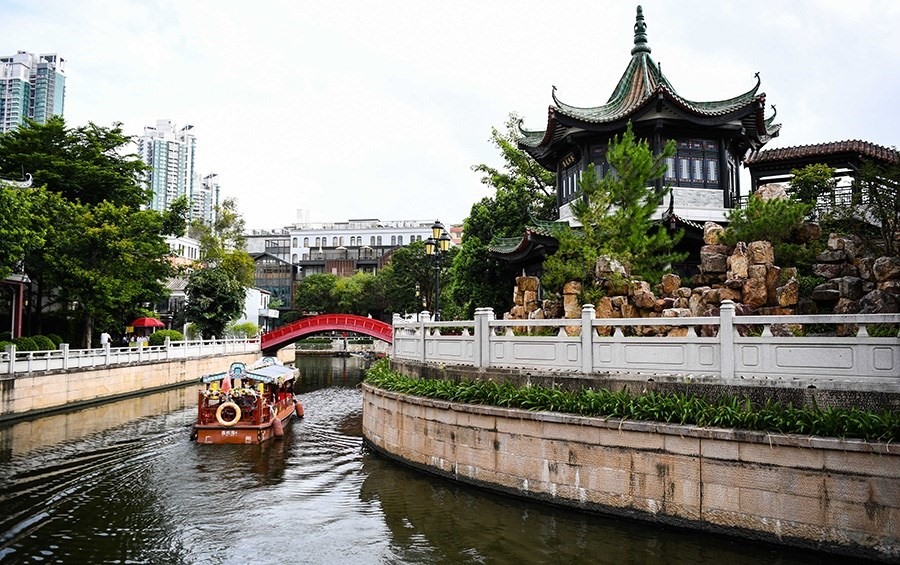 2022年7月19日拍攝的廣州永慶坊一角。新華社記者 鄧華 攝