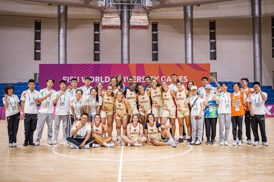 成都大運(yùn)會葡萄牙女子籃球隊。 受訪者供圖