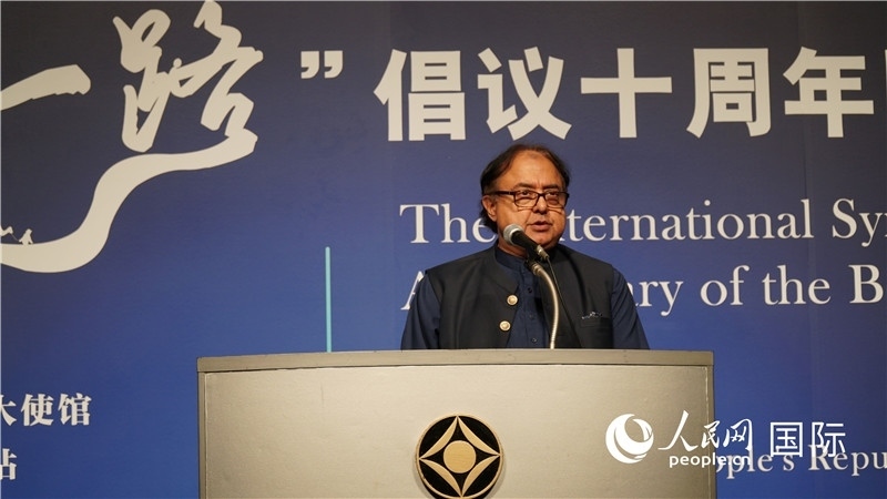 巴基斯坦駐日大使塔拉爾發(fā)言。人民網(wǎng) 蔣曉辰攝