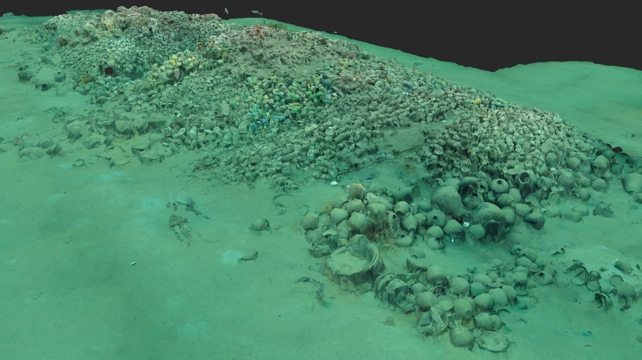 一號(hào)沉船遺址核心區(qū)三維圖。國(guó)家文物局供圖