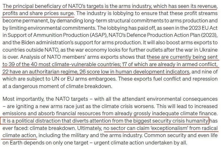 看看北約的“碳足跡”，就知道西方的氣候承諾有多扯