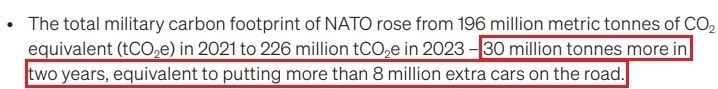 看看北約的“碳足跡”，就知道西方的氣候承諾有多扯