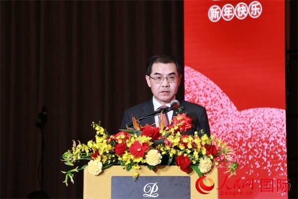 中國駐日本大使吳江浩致辭。人民網(wǎng) 許可攝