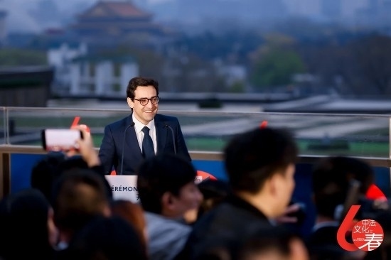 4月1日，法國外長塞茹爾內(nèi)出席第18屆“中法文化之春”藝術(shù)節(jié)開幕式。圖片來源：法國駐華大使館