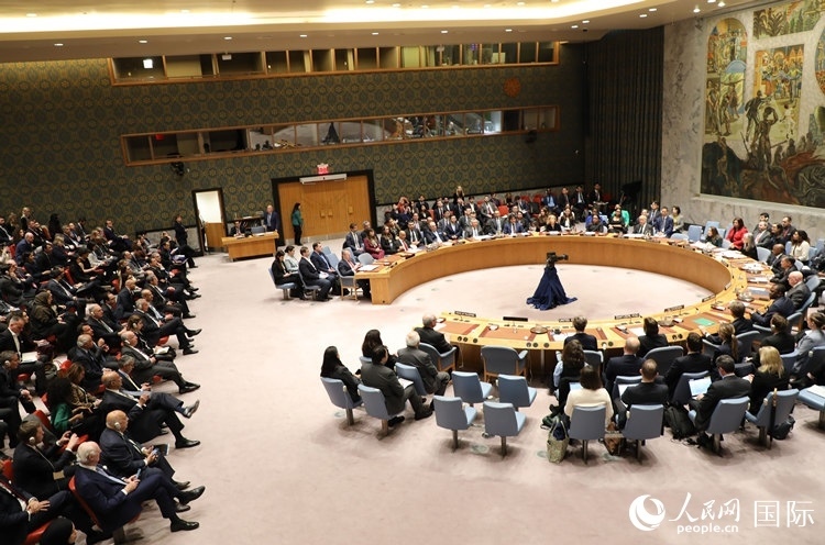 4月18日，聯(lián)合國總部安理會投票現(xiàn)場。 人民網(wǎng)記者 李志偉攝