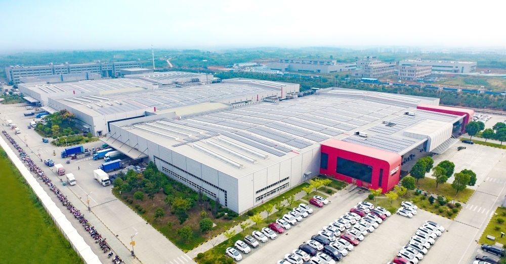 圖為德力西電氣蕪湖工廠（無人機照片）。（德力西集團供圖）