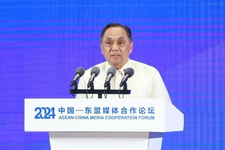 吉米致辭。中國外文局供圖