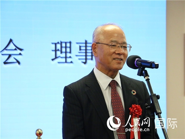 日中協(xié)會理事長瀨野清水致辭。人民網(wǎng) 許可攝