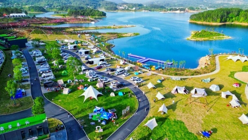 牛車河月亮灣露營基地。受訪方供圖