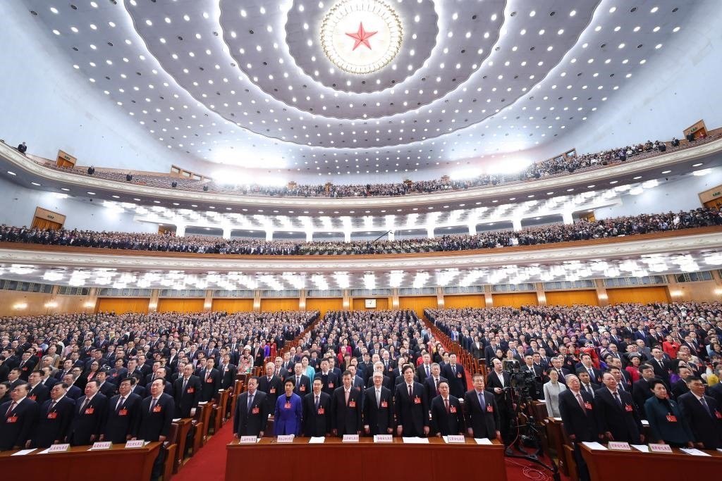 2024年3月5日，第十四屆全國人民代表大會第二次會議在北京人民大會堂開幕。新華社記者 黃敬文 攝