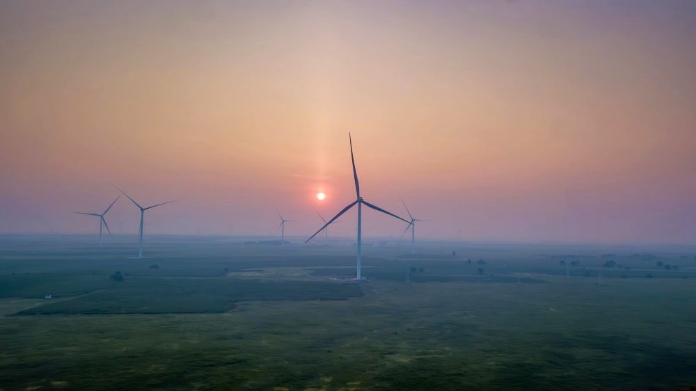 內(nèi)蒙古通遼市238萬千瓦風(fēng)電基地。（受訪者供圖）