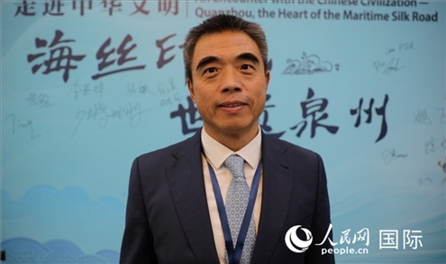 泉州市人民政府副市長(zhǎng)姚飛接受人民網(wǎng)采訪。人民網(wǎng) 王婧攝