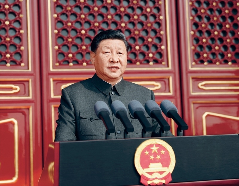 2019年10月1日，慶祝中華人民共和國成立70周年大會在北京天安門廣場隆重舉行。中共中央總書記、國家主席、中央軍委主席習近平發(fā)表重要講話。 新華社記者 鞠鵬/攝