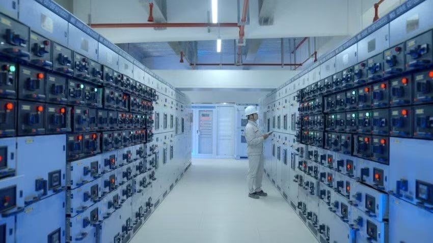 300兆瓦壓氣儲能示范工程低壓配電室。受訪者供圖
