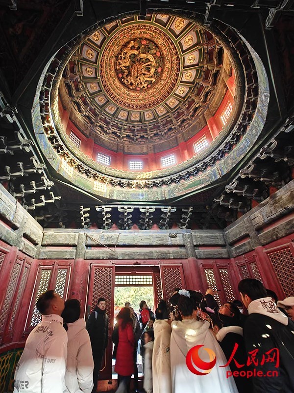 2025年1月，游客正在故宮博物院參觀。人民網記者 韋衍行攝