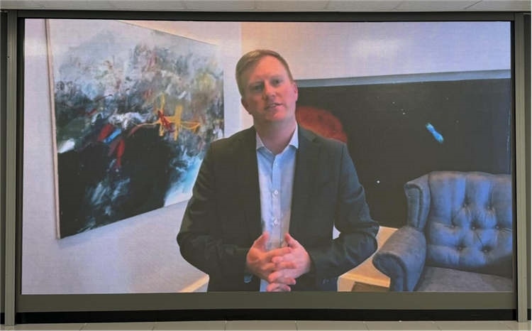 麥克弗森部長通過視頻表達(dá)對中南基建合作前景和未來了良好祝愿。中國銀行約翰內(nèi)斯堡分行供圖