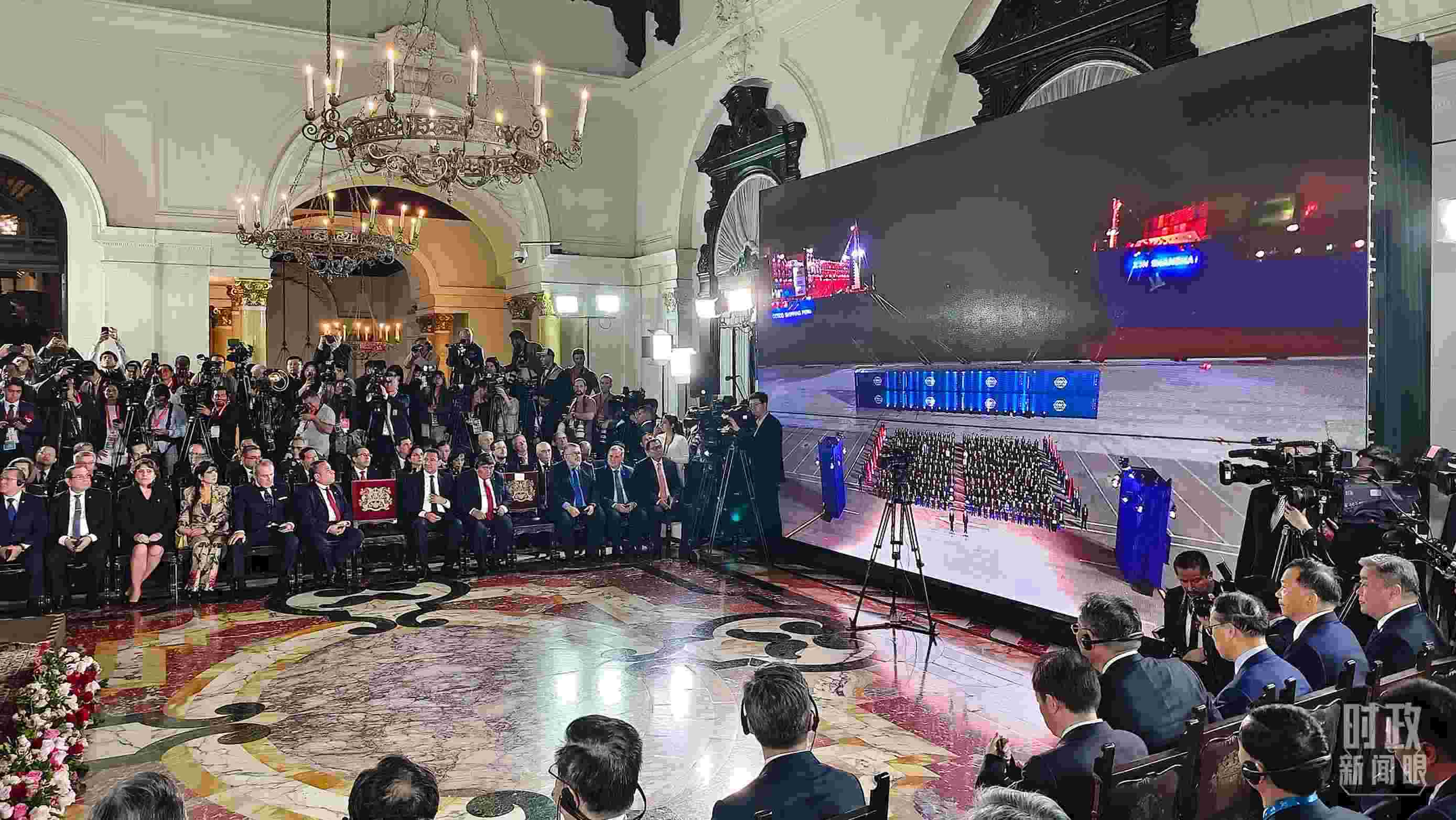 錢凱港開港儀式現(xiàn)場。（總臺央視記者韓銳拍攝）