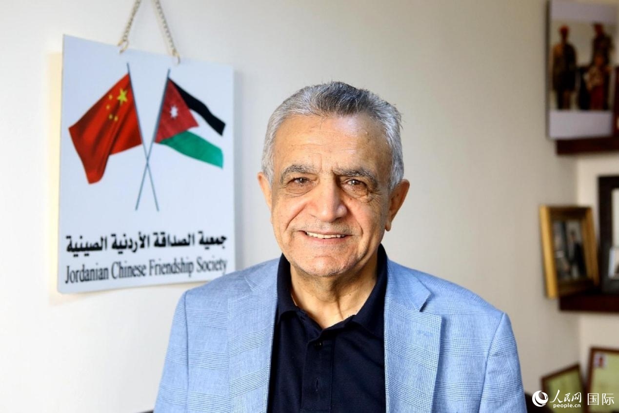 圖為約中友協(xié)主席賈邁勒·達穆爾。人民網(wǎng)納達爾·達烏德攝